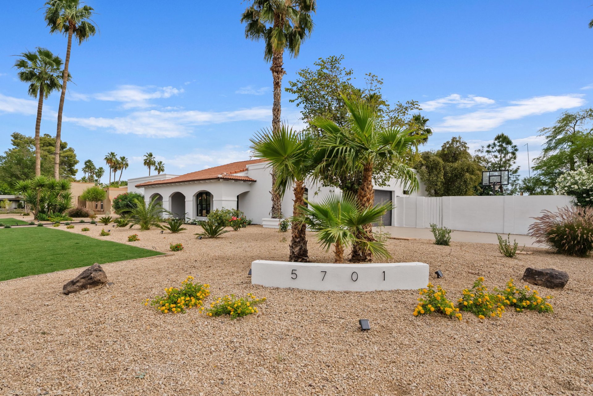 Address & landscaping