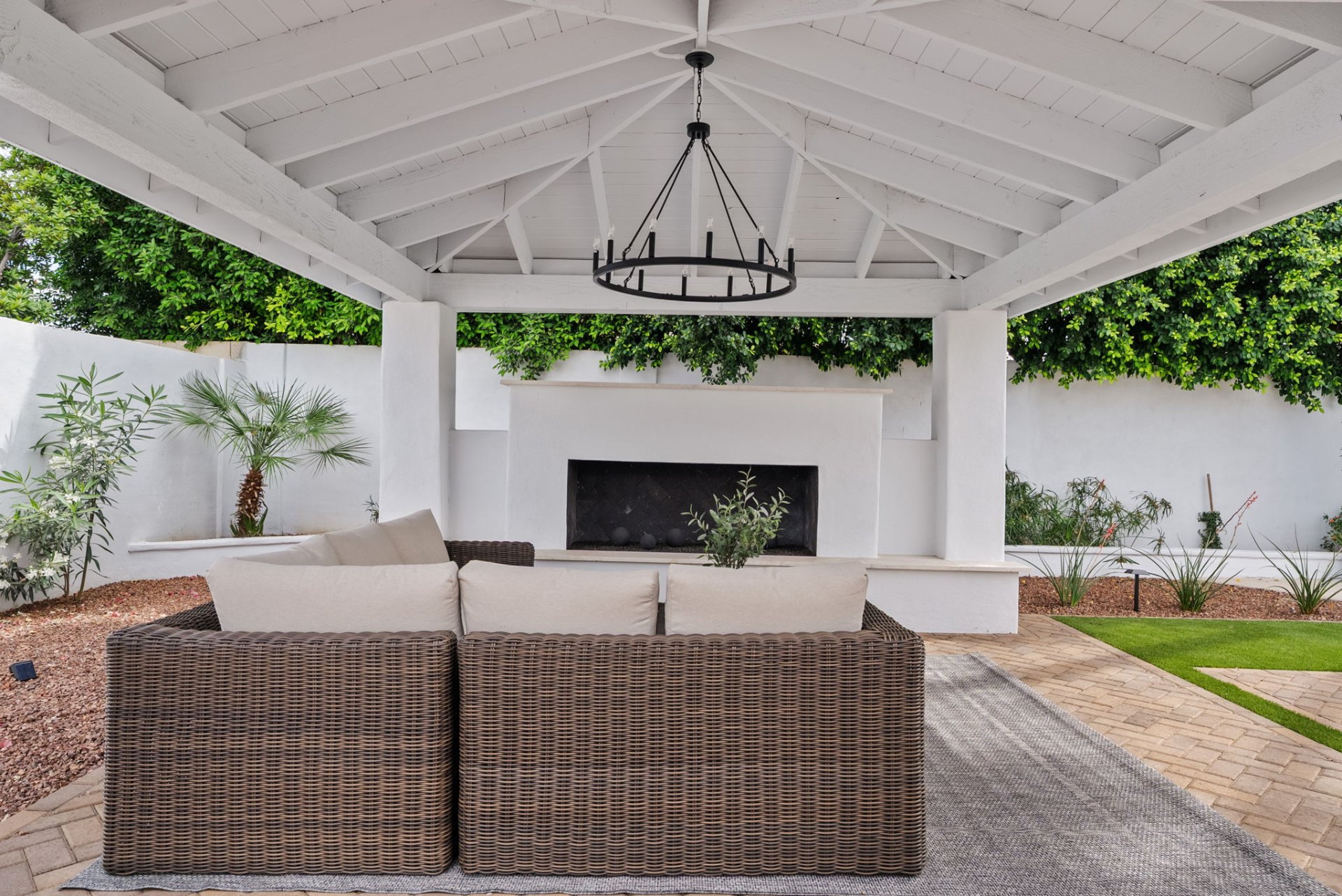 Cabana fireplace