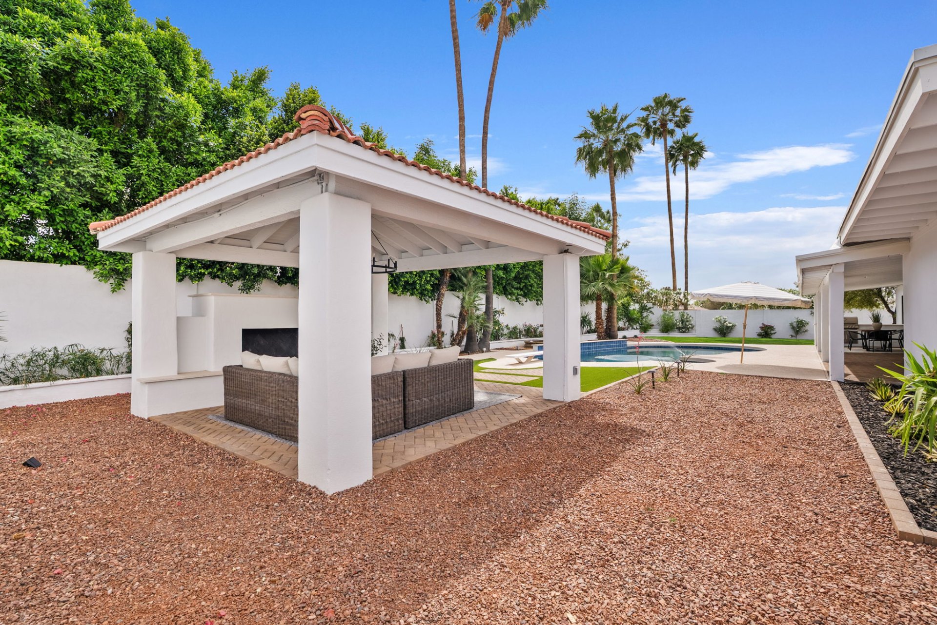 Cabana from yard