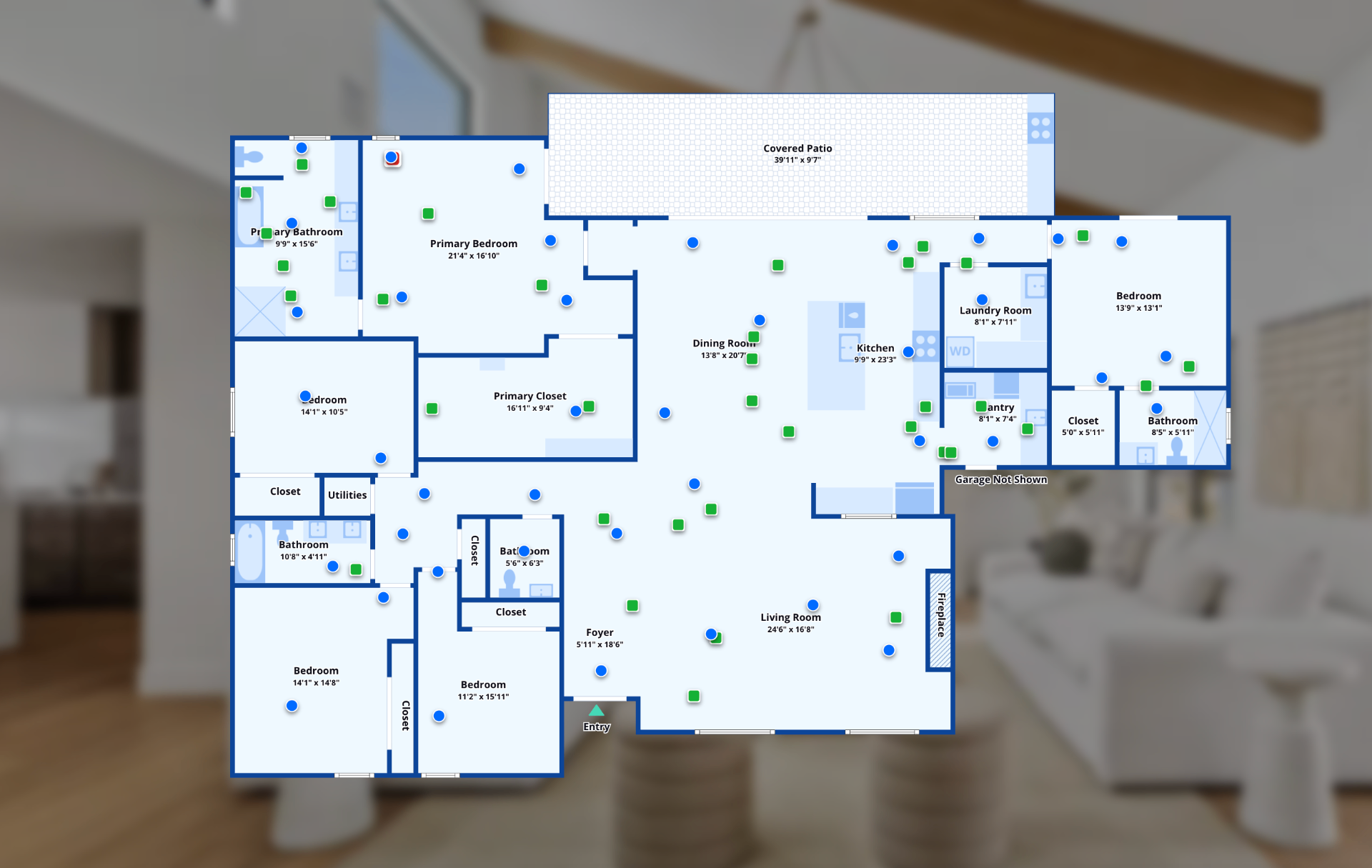 Floor plan of the home